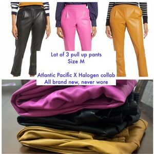 Lot of 3 Halogen Pink, Black, and Tan Ankle Pants- Atlantic Pacific collab